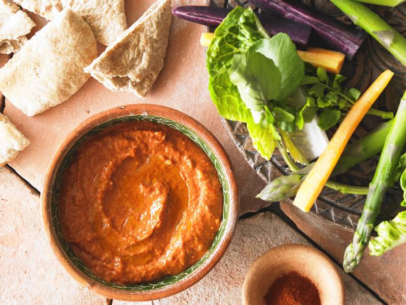 Spanish Red Pepper Dip with Almond Butter