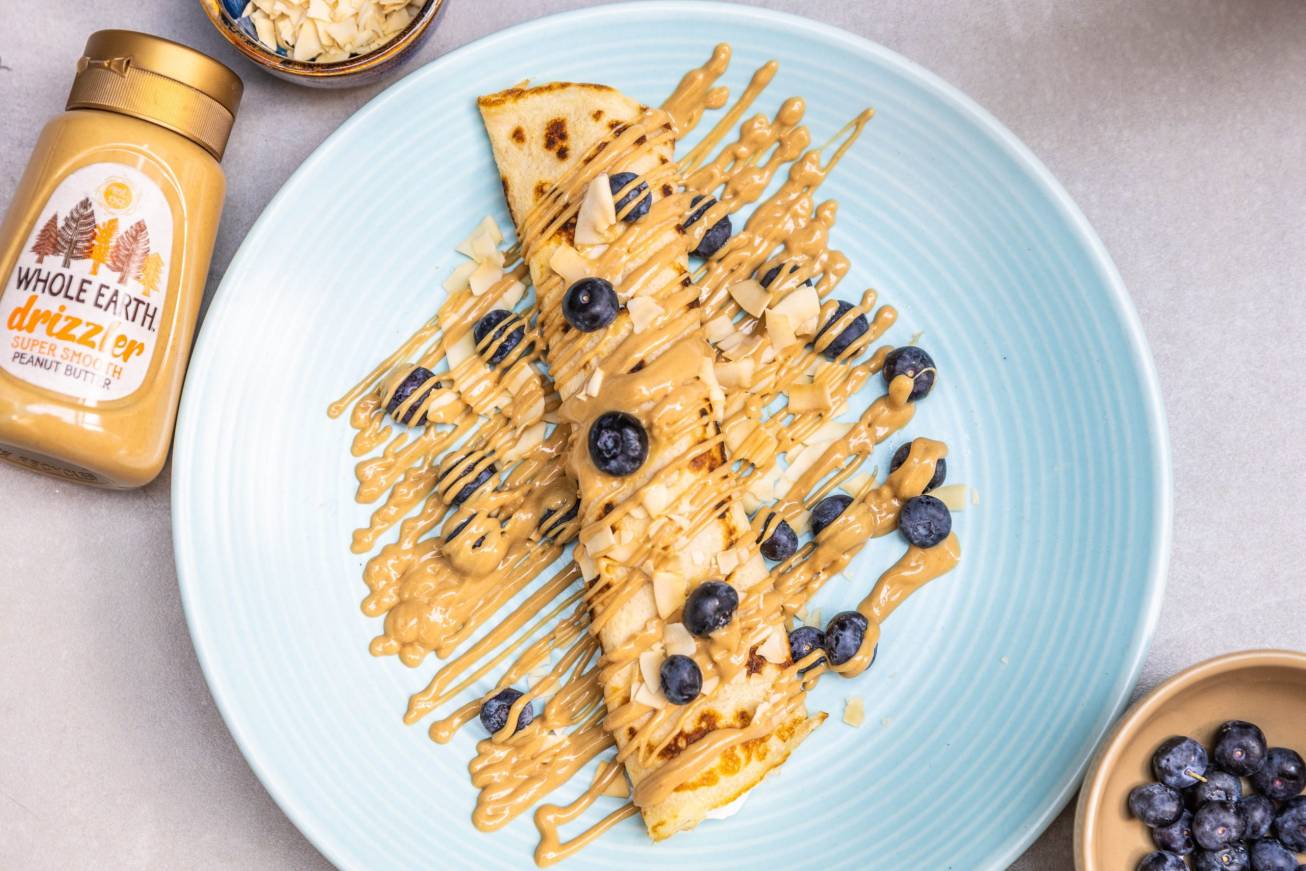 Simon Rimmer’s Peanut Butter Banana Cheesecake Pancake Whole Earth