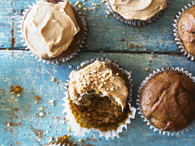 Vegan Pumpkin & Peanut Butter Muffins